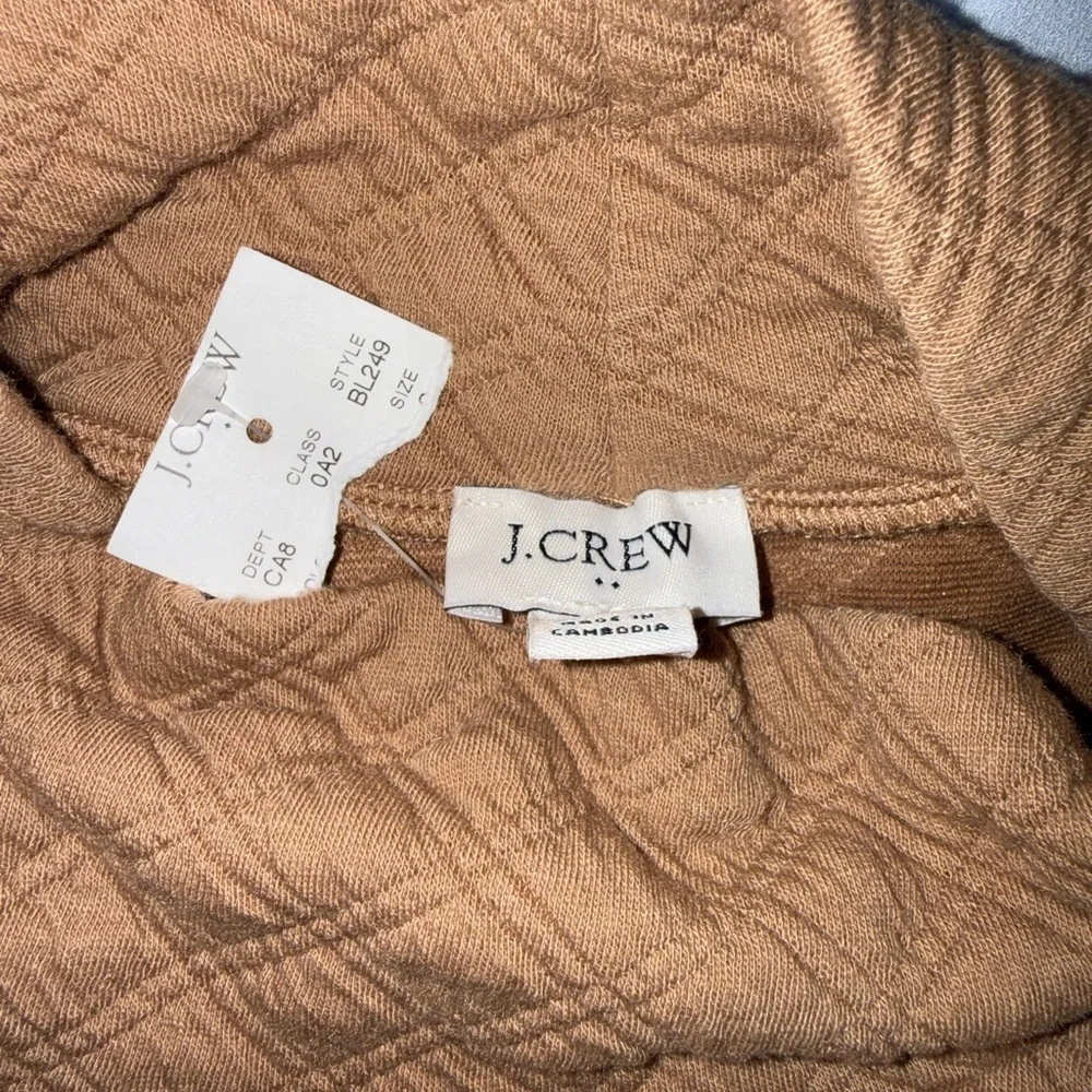 J.Crew Quilted Mockneck Pullover – Sz Small